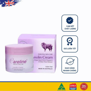Cách dùng Kem Careline Lanolin Cream nhau thai cừu màu tím