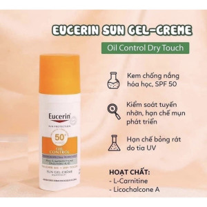 Kem chống nắng eucerin oil control dry touch sun gel-creme SPF50