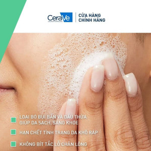 Sữa rửa mặt CeraVe Foaming Facial Cleanser dành cho da dầu