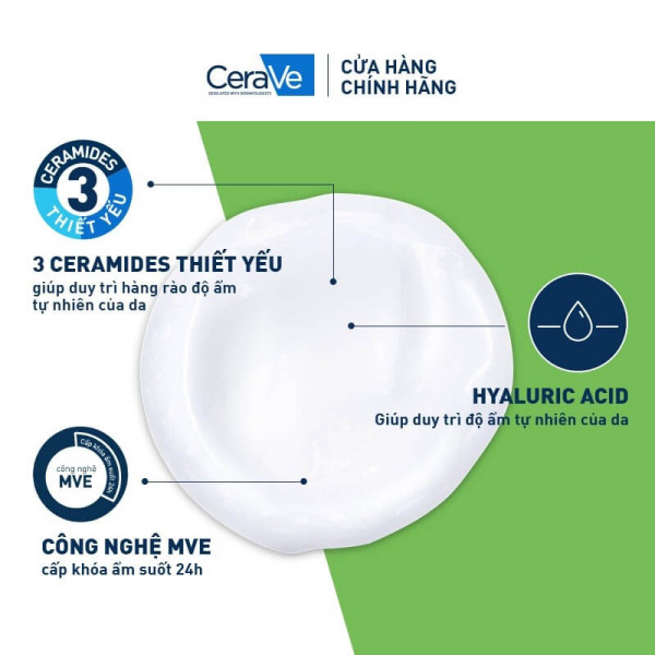 Sữa rửa mặt CeraVe Hydrating Cleanser cho da thường và da khô