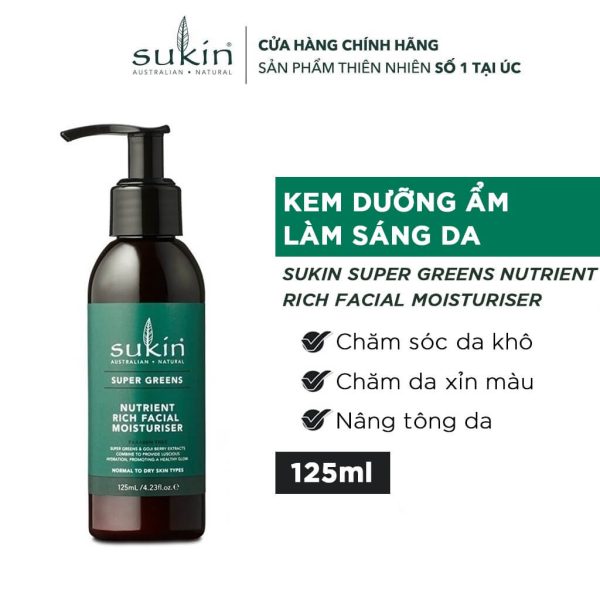 Kem Dưỡng Ẩm Sukin Super Greens Nutrient Rich Facial Moisturiser