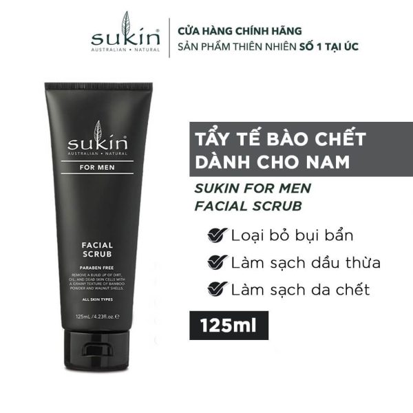 Tẩy Tế Bào Chết Sukin For Men Facial Scrub 125ml