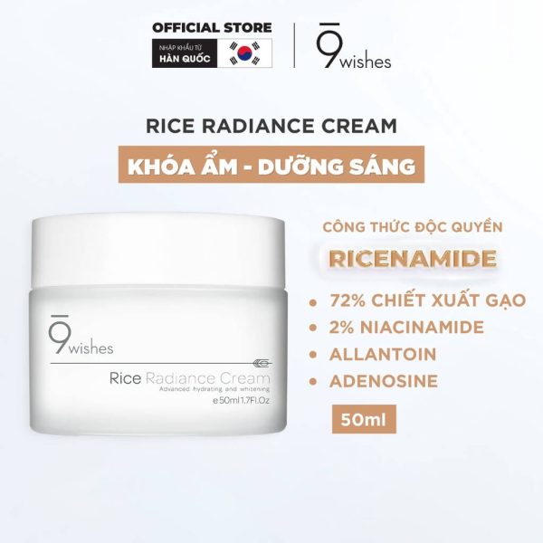 Kem dưỡng gạo 9 Wishes Rice Radiance Cream