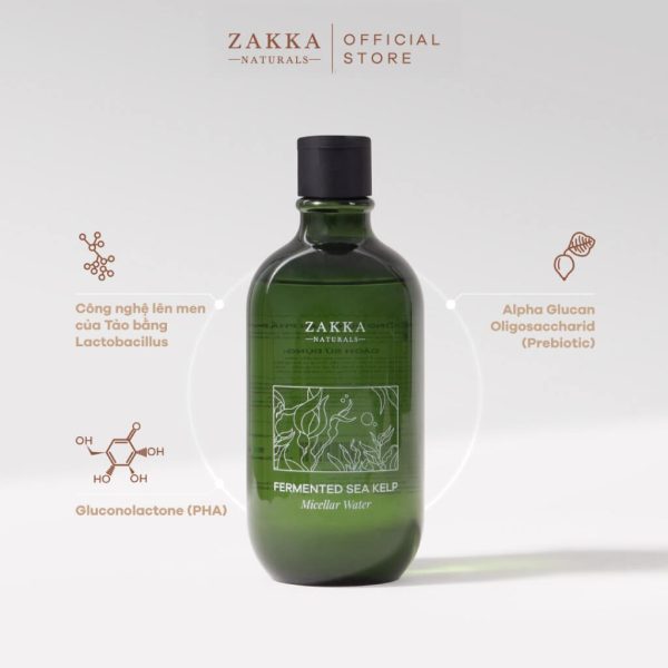Nước tẩy trang Zakka Naturals fermented sea kelp micellar water