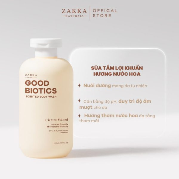 Sữa tắm Zakka Naturals Good Biotics Scented Body Wash