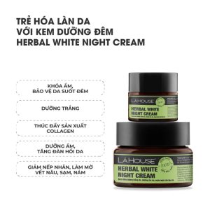 Kem dưỡng trắng da Lá House Herbal White Night Cream